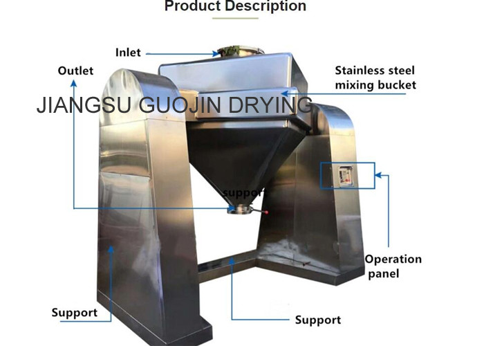 2.2KW Pharmaceutical Powder Square Cone Mixing Machine 500L