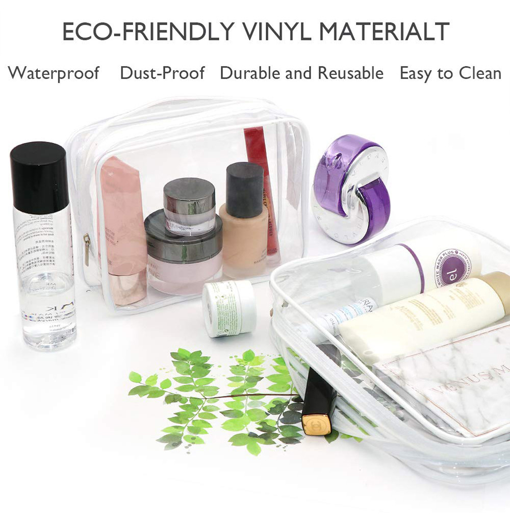 29*9.5*23cm Transparent PVC Travel Shower Wash Bag