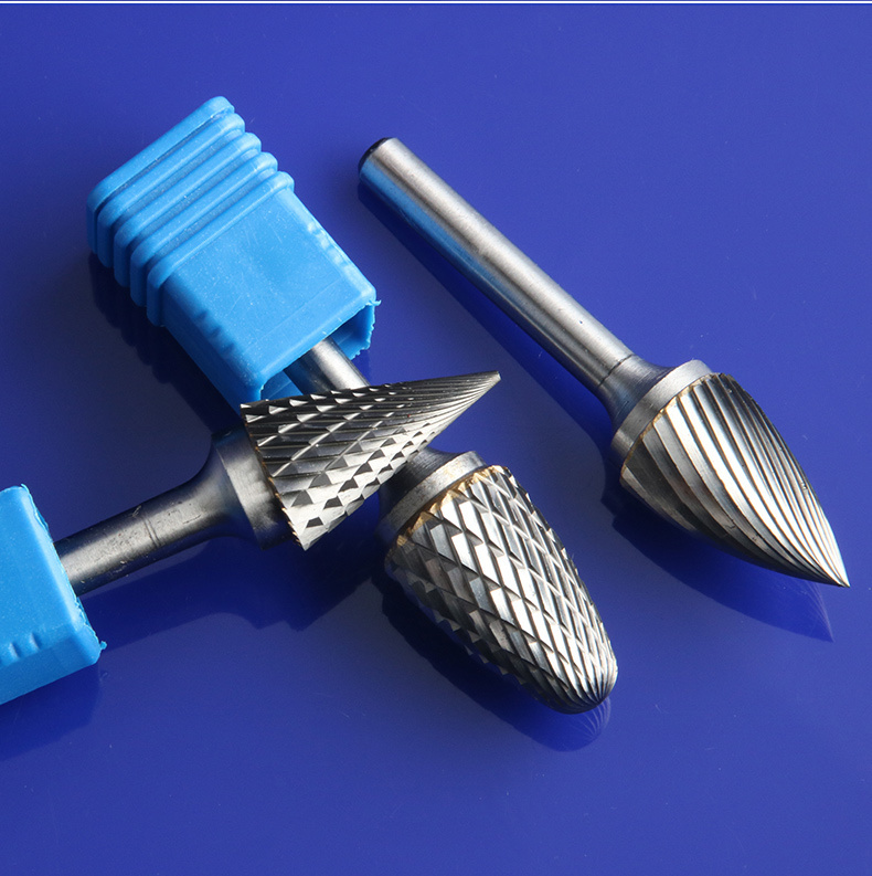 10PCS 1/8&quot; Shank Dia Tungsten Carbide Rotary File Burr Cutter 3*6 mm Porting Tools Carbide Burrs Power