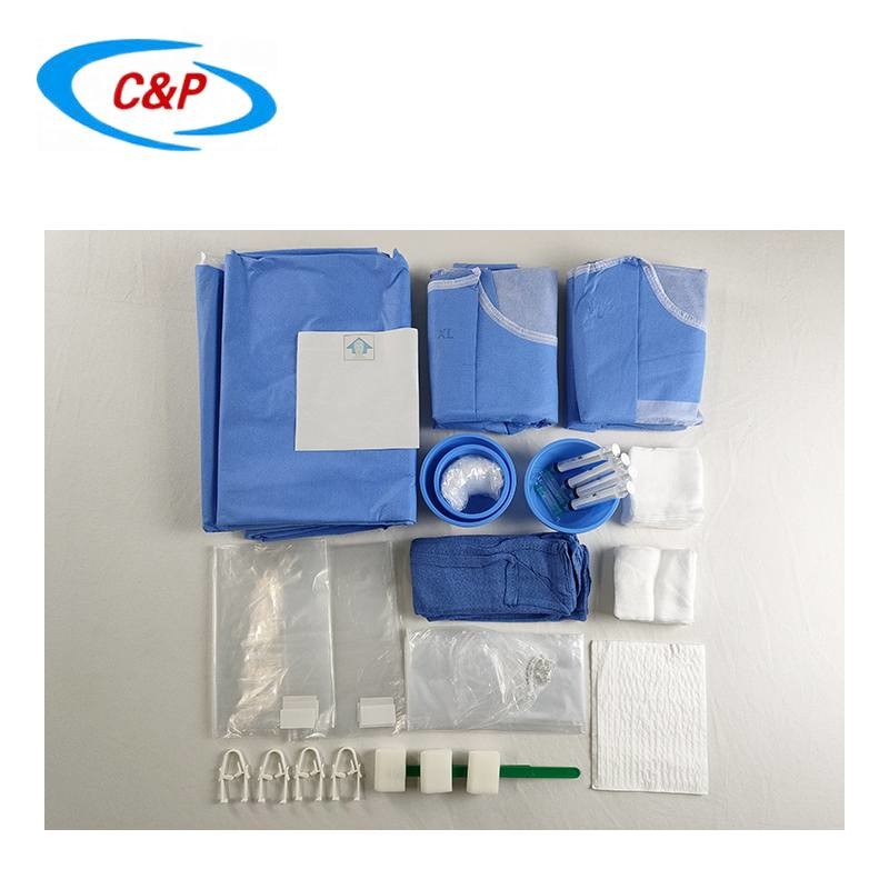 Medical Supplies Disposable Angiography Drape Set with Blue Towel