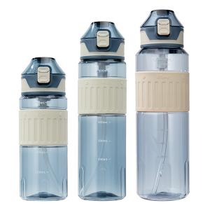 China 550ml Team Hygiene Personalised Sports Drink Bottles With Straw Carry Strap wholesale