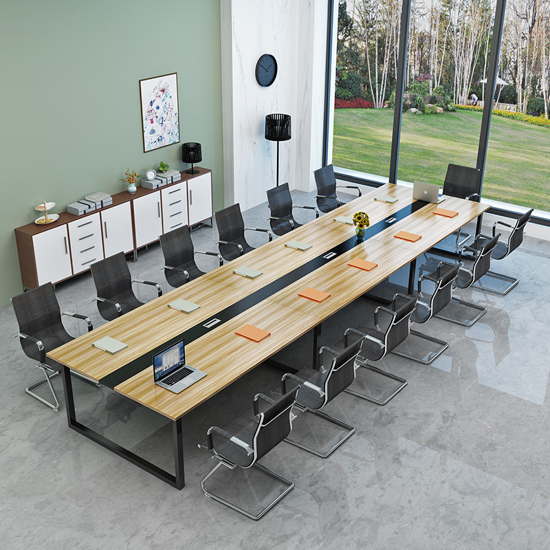 End Boardroom Meeting Room Conference Table with Matching Chairs Set Customer Required