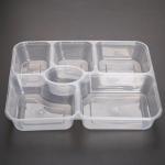 4 Compartments Disposable Food Containers Pp Restaurant Plastic Lunch Box