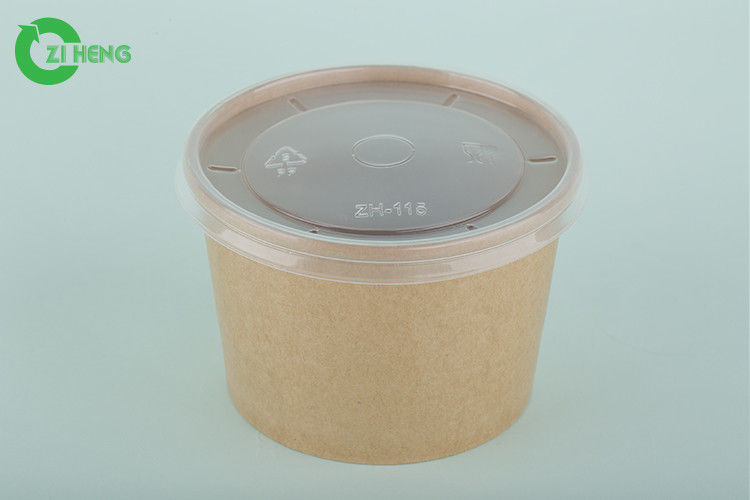 Disposable printed food grade bamboo paper salad bowl for takeaway