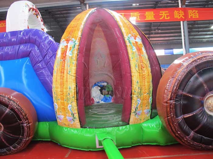 Beautiful Commercial Inflatable Water Slides , Carriage Style Blow Up Water Slide