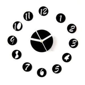 China New Design Non - Toxic DIY Acrylic Contemporary Art Wall Clock SH-30 2012 wholesale