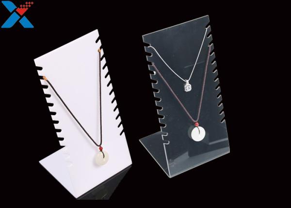Jewellery Store Acrylic Necklace Display Stands , Acrylic Necklace Holder