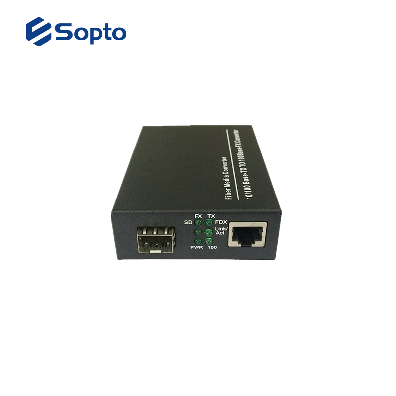 Industrial Media Converter With 1 UTP Port And 1 Fiber Port
