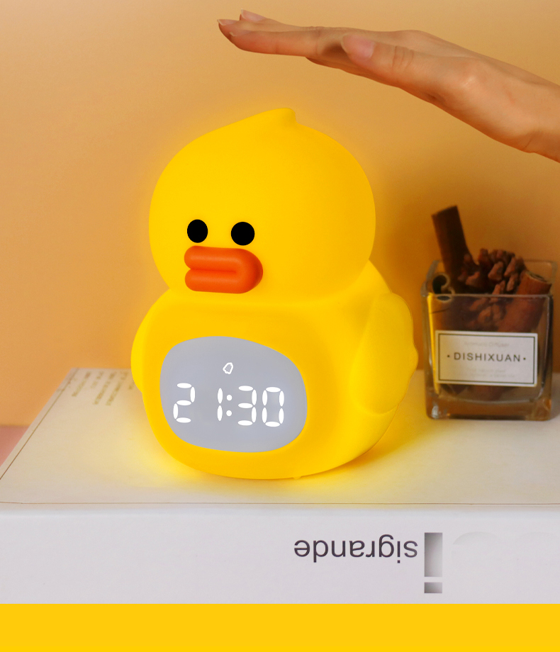 Custom Cute Silicone Duck Led Night Light Dimmable Bedside Touch Lamp for Kids