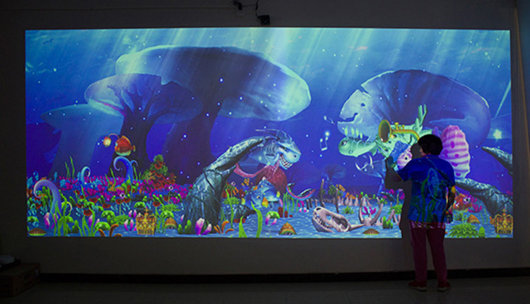 Magic Forest Interactive Floor Projection System , 3 X 2.2 M Interactive Video Projection