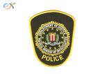 Embroidered Iron On Fabric Patches , Police Armband Embroidered Patches