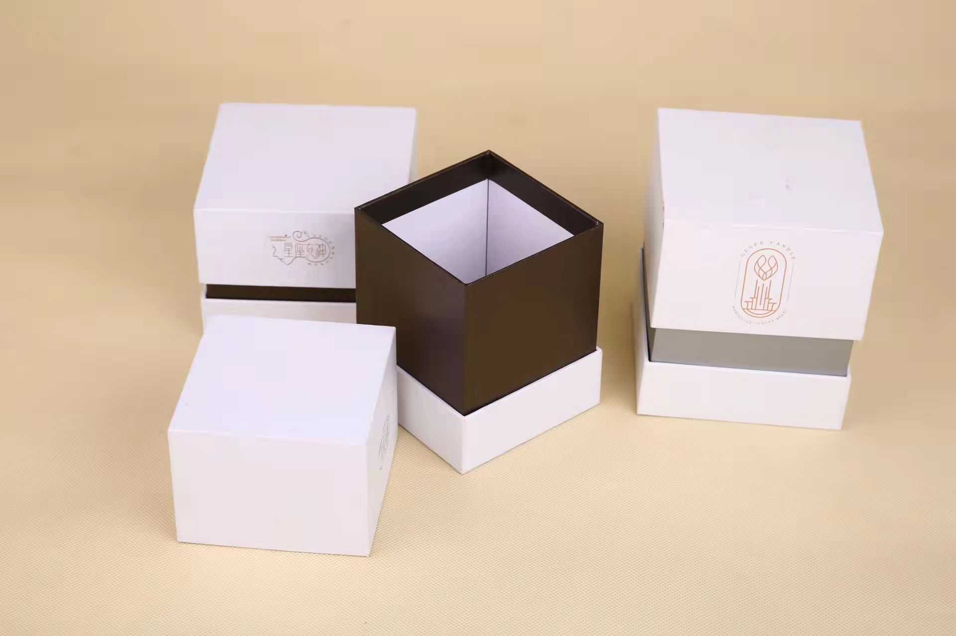 Logo Printed Candle Packaging Box Recyclable With EVA Insert