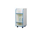 Three Tier Kids Playroom Furniture Storage Cabinet Book Storage With Caster