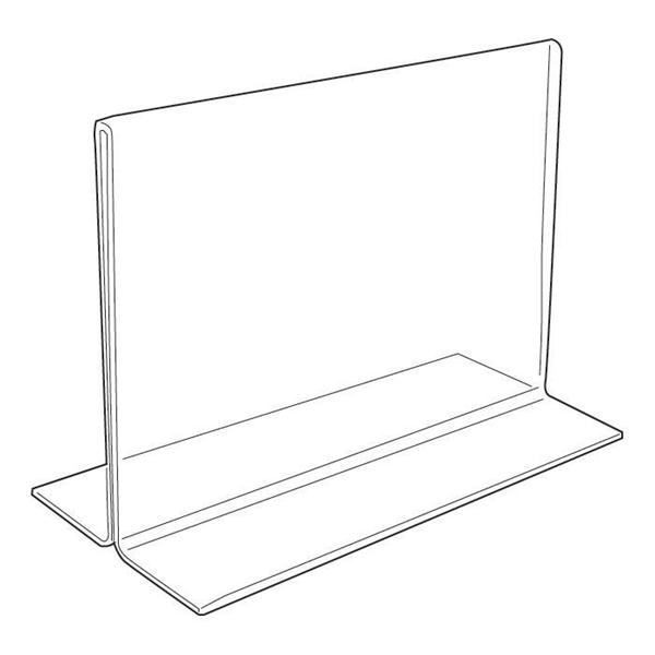 clear acrylic tabletop menu display stand