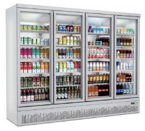 Commercial Upright Freezer Glass Door 110V/60Hz 220-240V Plug In Type UF2 for
