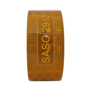 China Yellow Metallized Saudi Arabia SASO 2913 Reflective Tape For Vehicle Truck wholesale