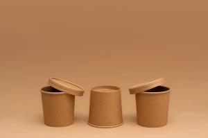 China Custom Disposable Food Grade Ink 850ml Disposable Paper Soup Bowls wholesale