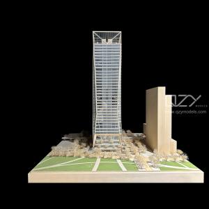 China Wooden Miniature Skyscraper Model Qianhai Office Building Project wholesale