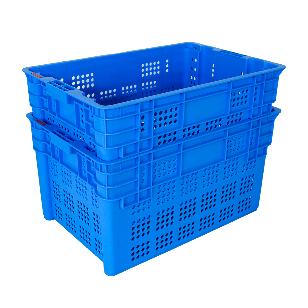 Mesh Style Dislocation Storage Plastic Moving Crate for Fruit in Customized Color