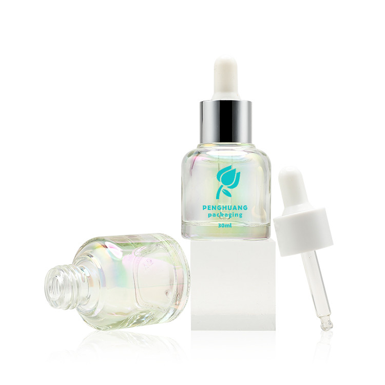 30ml Cosmetic packaging Essential Oil Bottles Round Skin Care Serum Bottles Dropper