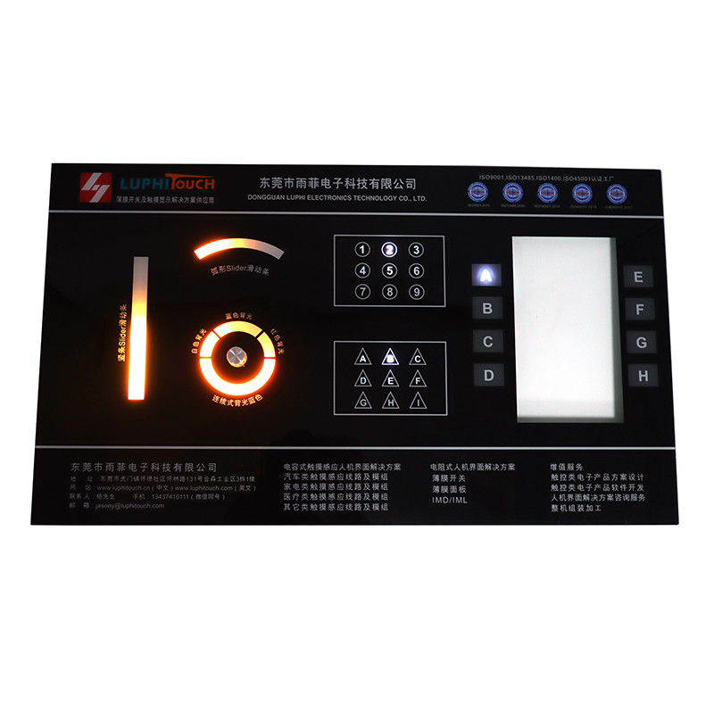 Touch Screen Display Backlighting PCB Membrane Keypad PMMA 2.0mm