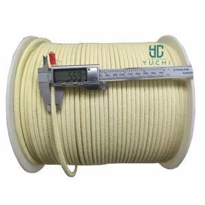 China 5.5*5.5mm Manufacturer high strength kevlar aramid cord rope for tamglass tempered glass furnace wholesale