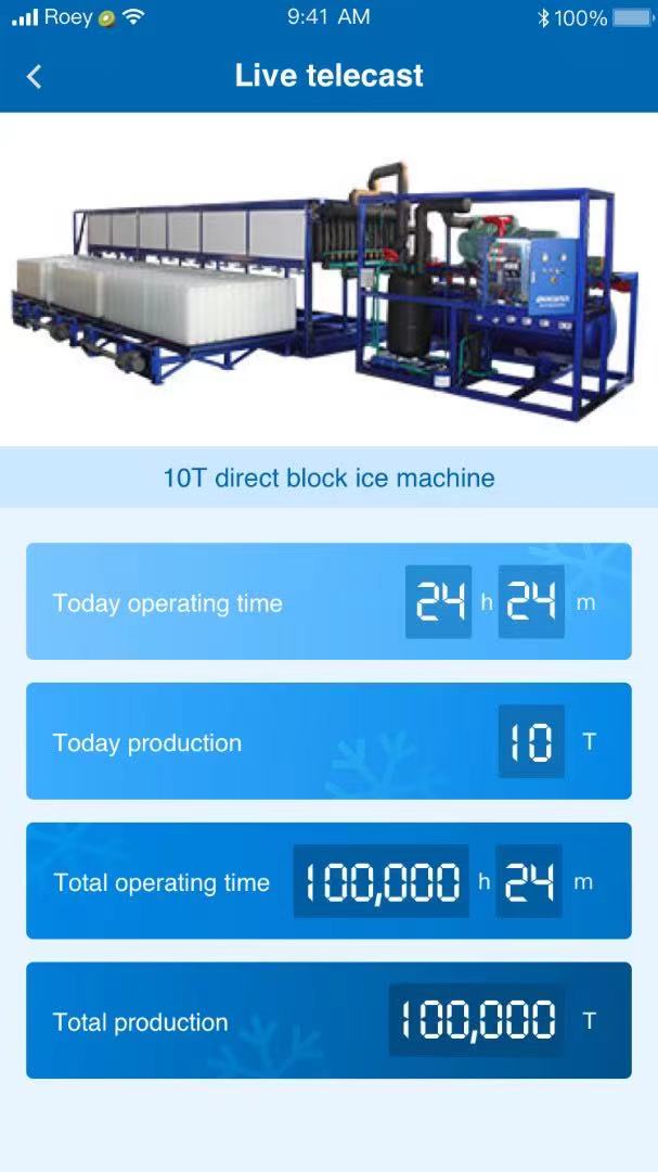 Stainless Steel Touch Screen Small Cube Square Ice Making Machine 2000lbs from Focusun