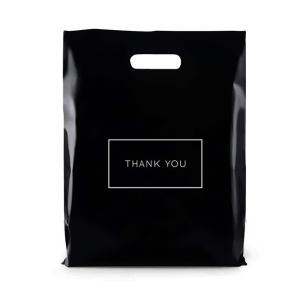 China Die Cut LDPE 2.35mils Handles Shopping Bags SQP For Merchandise Gifts wholesale