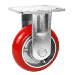 China 8 Inch Heavy Duty Industrial Trolley Wheels Pu Castor Wheel Iron Wheels wholesale