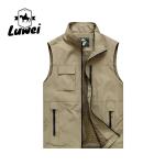 Casual Stand Collar Sleeveless Blank Wear Outdoor Utility Hunting Knitted Plus