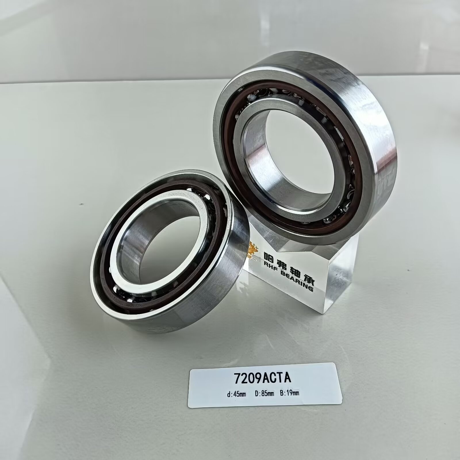 Direct 7209AC Angular Contact Ball Bearing 45*85*19mm with Steel Cage and OPEN Seals