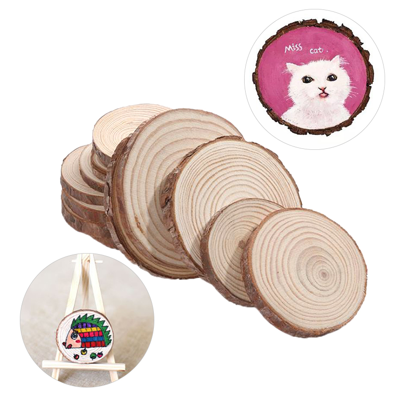 16CM Unfinished Natural Wood Slices Wooden Discs Crafts