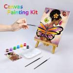 Butterfly Girl Cotton Pre Drawn Painting Canvas Kits For Adult Valentine Gifts