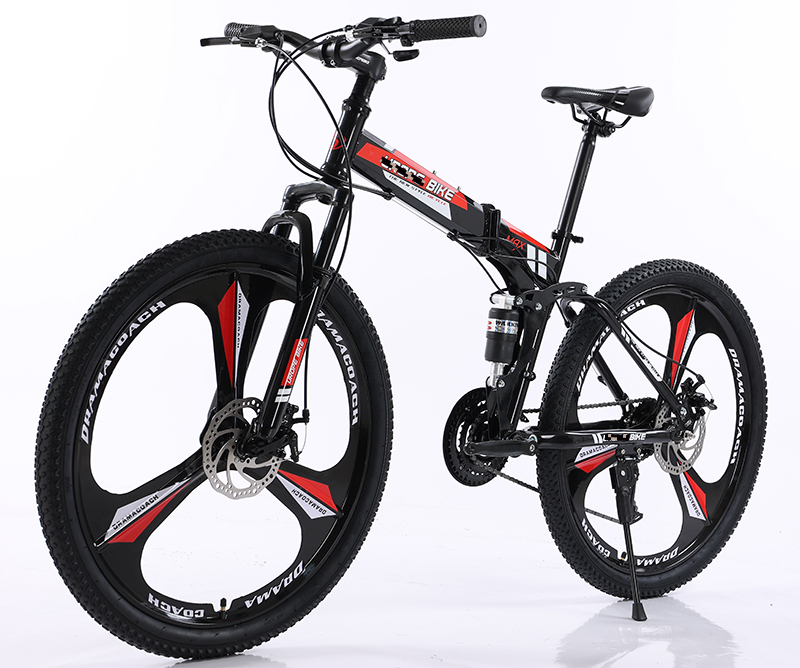 24 26 Inch Custom Gear Cycle Full Shockingproof Frame Folding Bike with Front Quick Release Sealed Bearing Hubs Steel Frame