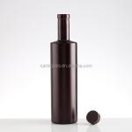 500ml Clear Flat Glass Wine Bottle Flask Glass Whisky Liquor Bottle with Logo