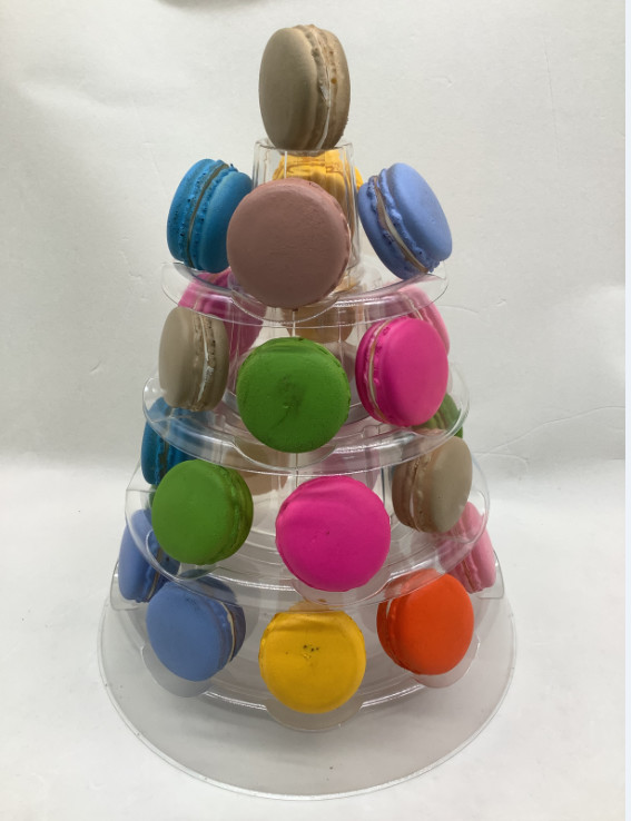 APET Blister 5 Tier Macaron Stand Laduree Macaron Display Tower