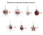 Blank High Transparent Plastic Sublimation Christmas Snowflake Ball Ornaments