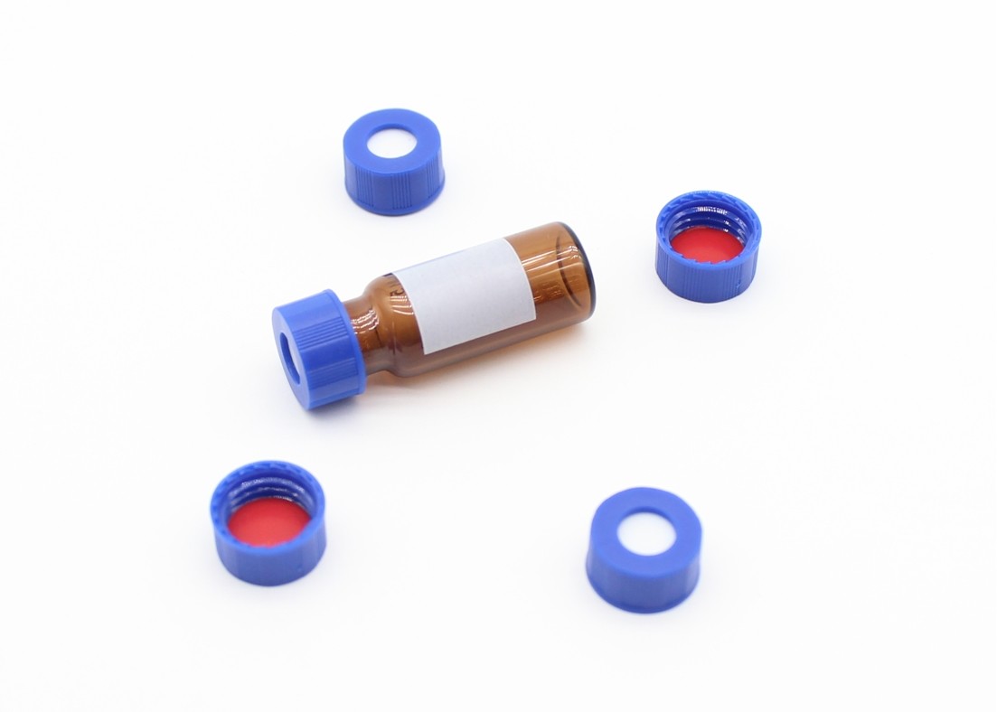 9mm Plastic Screw Caps PP Material Blue Color For Chromatographic Bottle