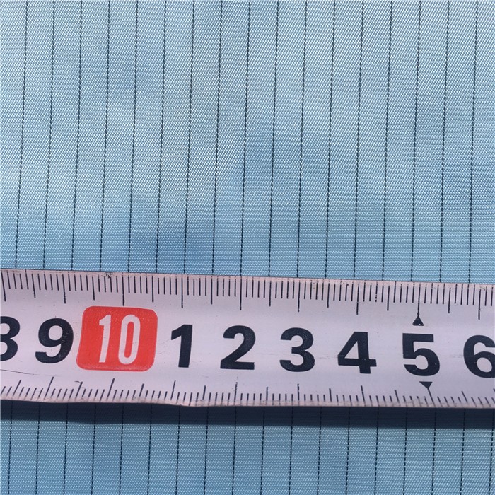 100D Polyester Twill Anti Static ESD Stripes Fabric for Clearing Room Overoll Material