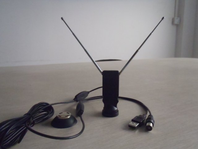Custom Logo 29*78mm Amplified TV Antenna Dab Tv Aerial With Connector IEC Male