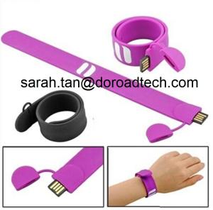 China High Quality Silicone Bracelet USB2.0 Flash Pen Drive Customized Logo Printing wholesale