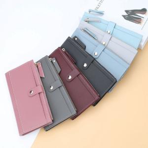 China Ladies Travel Purse Zip Around Clutch Wallet Wristlet Blocking Pu Leather Wallet 0.15kg wholesale