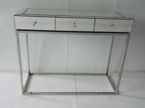 China Three Drawer Mirror Tables Furniture Strong Stainless Steel Material wholesale