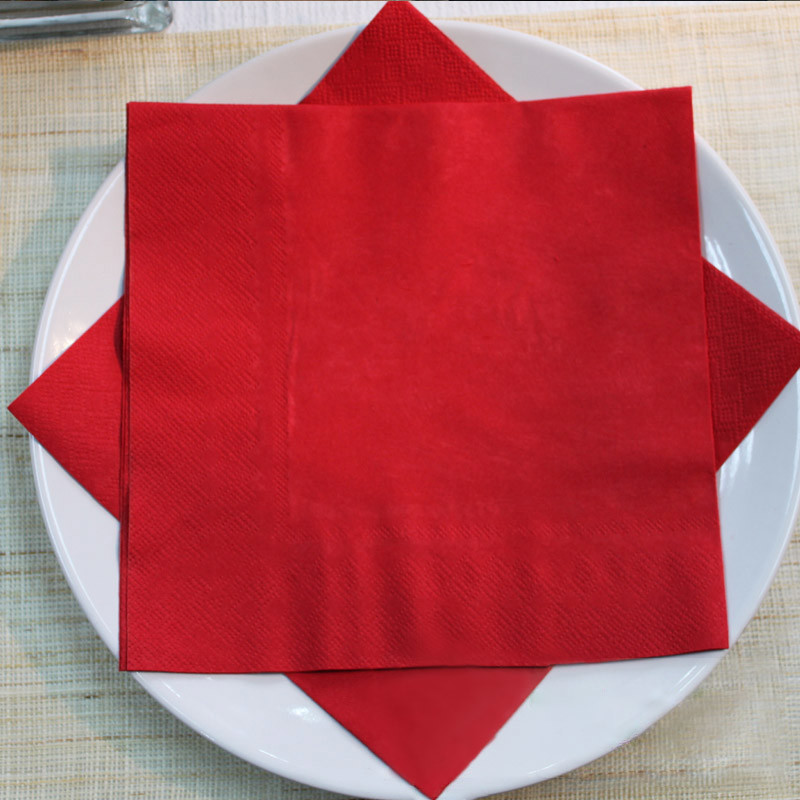 Unscented Non Toxic Disposable Restaurant Paper Napkins Wood Pulp