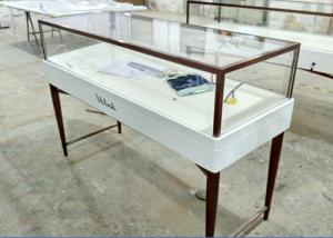 China Free 3D Design Glass Store Display Case Milk White Color Hidden LED Strip Lighting wholesale