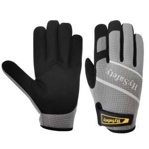 China Custom Size 7-Size 12 Mechanics Wear Gloves Synthetic Leather Palm wholesale