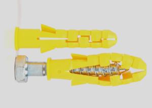 China DIN571 Steel Hex Head Screws With Plastic Dowel 10/100 For Furniture Anchor Pins wholesale