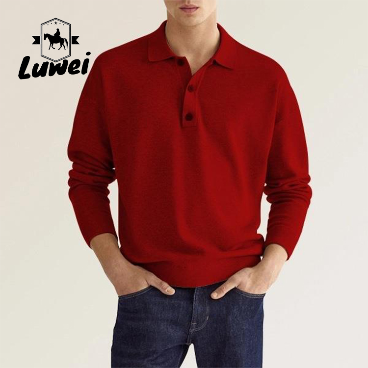 Personalised Adult Cotton Polo T Shirts Collar Business Anti Wrinkle