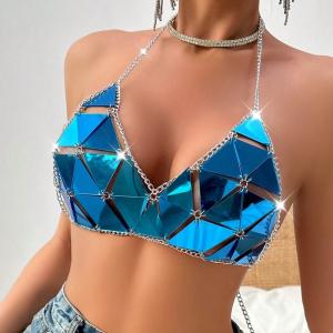 China Sequin Mirror Bustier body chain wholesale