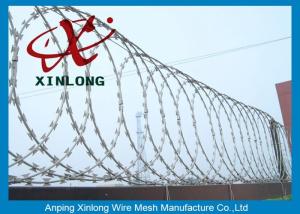 China Security Fencing Cross Razor Barbed Wire / Stainless Steel Razor Combat Wire wholesale